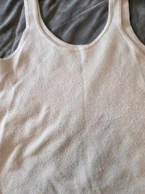 a new day Light Cream Ribbed Tank Top - Scoop Neck